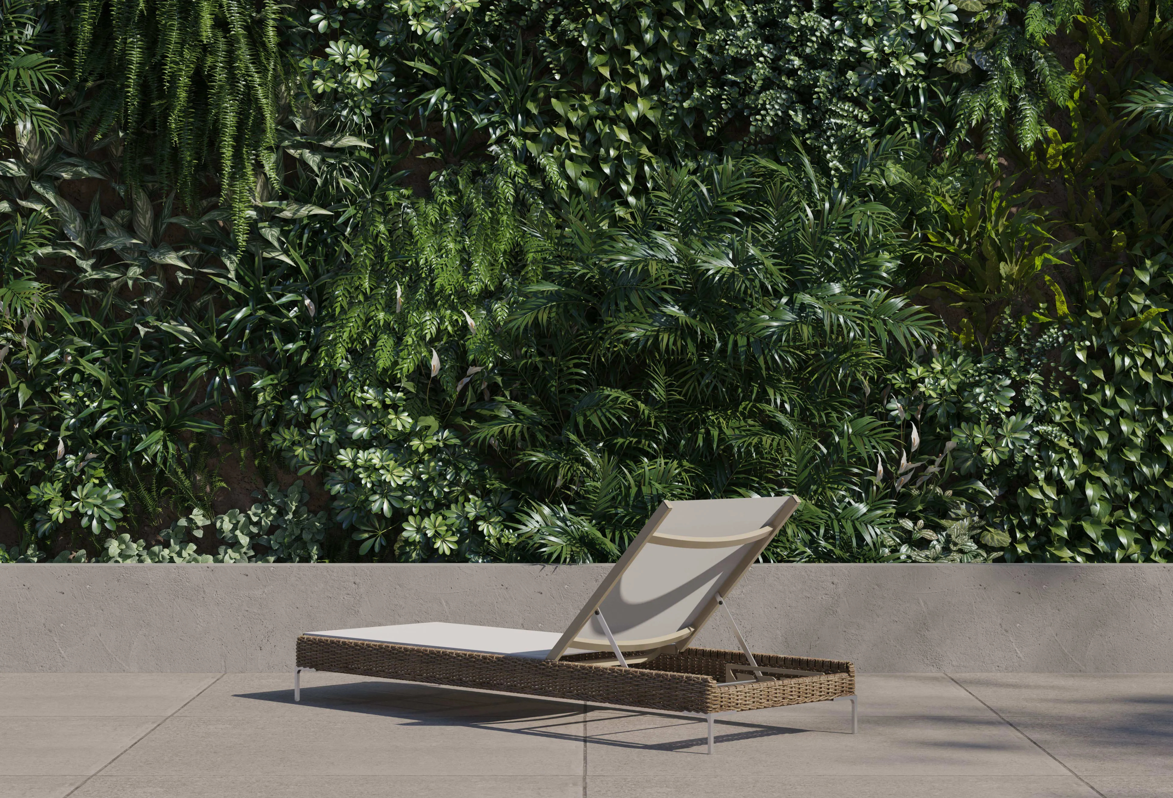 Wicker Outdoor Core Chaise Lounge By Outer