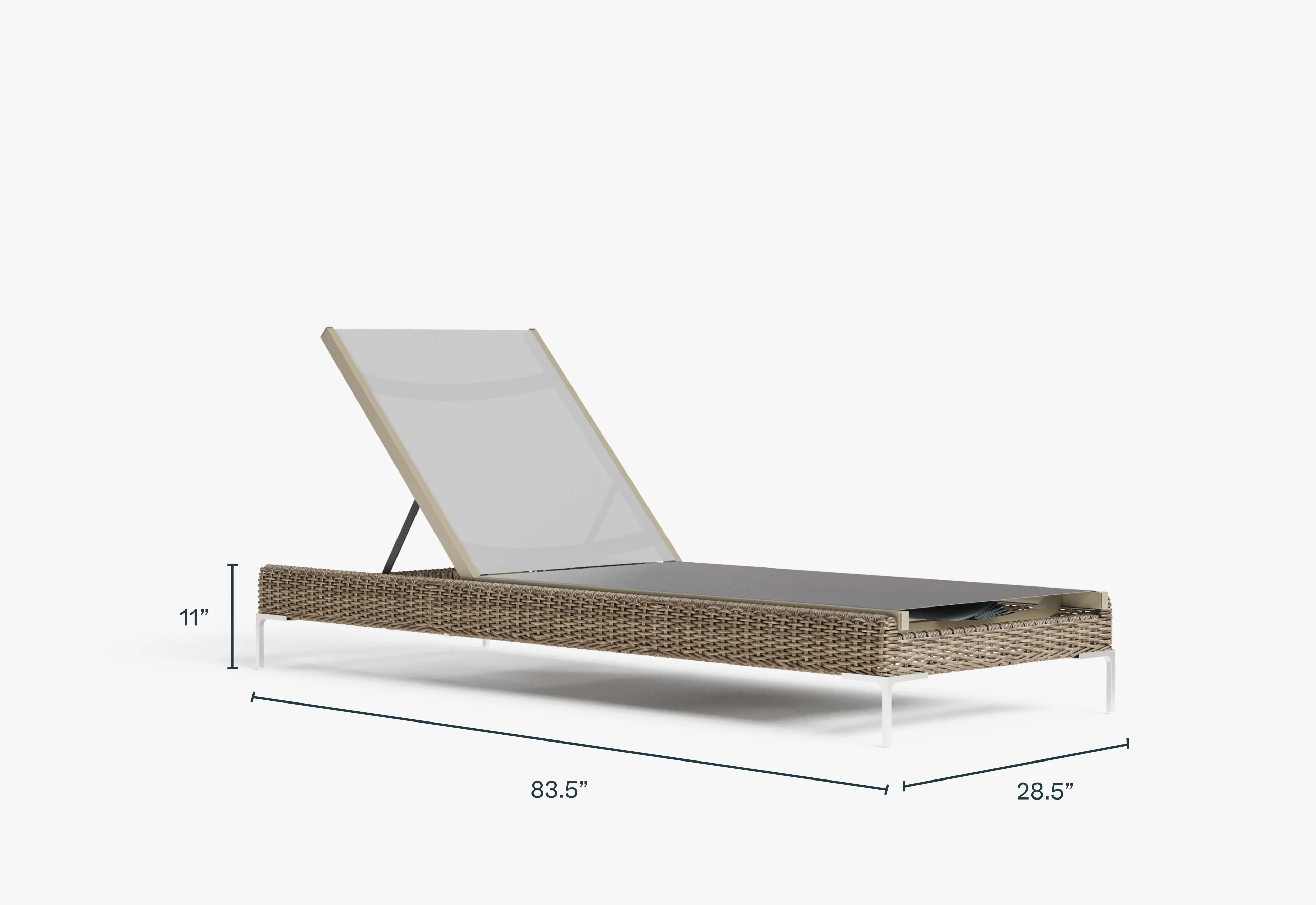 Wicker Outdoor Core Chaise Lounge By Outer
