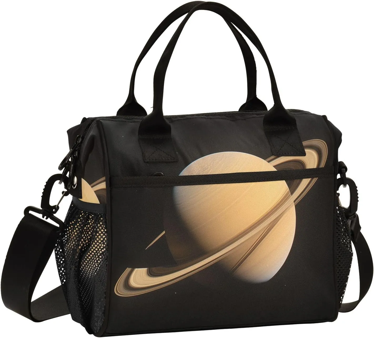 Women Cooler Bags Lunch Bag Reusable Insulated Lunch Bags Saturn Crossbody with Shoulder Strap Adults S
