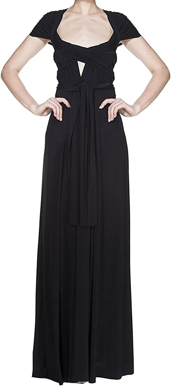 Women Transformer Evening Long Prom Dress Multi-Way Wrap Convertible Floor Length Wedding Halter Maxi Gown High Elasticity