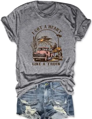 Women Vintage T Shirt Funny Summer Short Sleeve Tops Print Graphic Tees