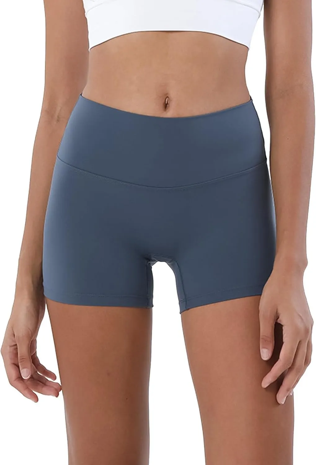 Women's Biker Shorts Workout Yoga Shorts for Women 5 Inches Spandex High Waisted Soft Biker Shorts Women Dance
