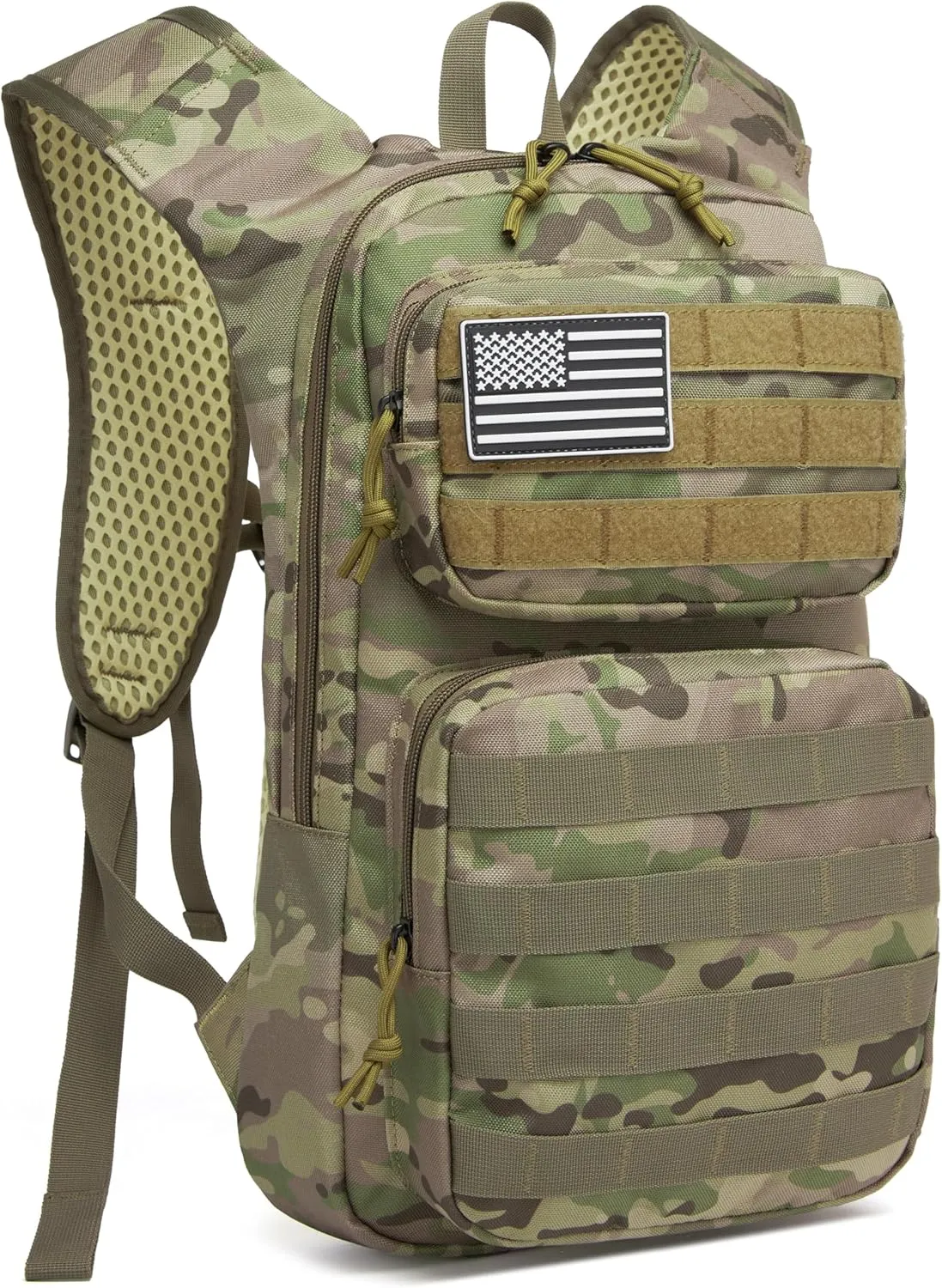 wotony Hydration Backpack with Water Bladder for Hiking Tactical Hydration Pack for Men Women Molle Water Backpack for Hiking