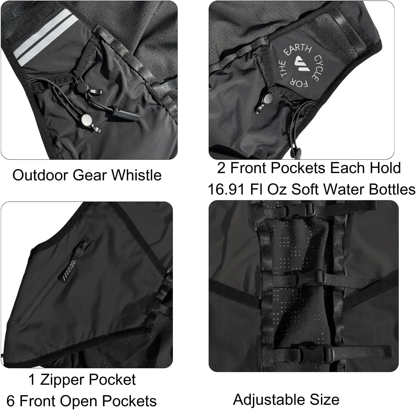 Wulibike Running Hydration Vest for Women Men,Water Backpack Lightweight Quick-Drying with Pockets for Trail Hiking Biking
