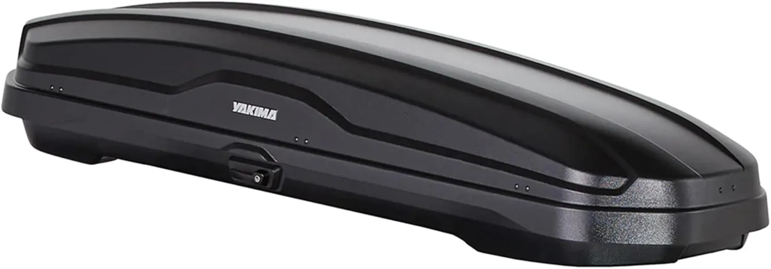 Yakima Roof Cargo Carrier, Vehicle Rooftop Hard Shell Travel Storage Box with SKS Lock, SkyBox NX Skinny, 12 Cubic Feet, Black