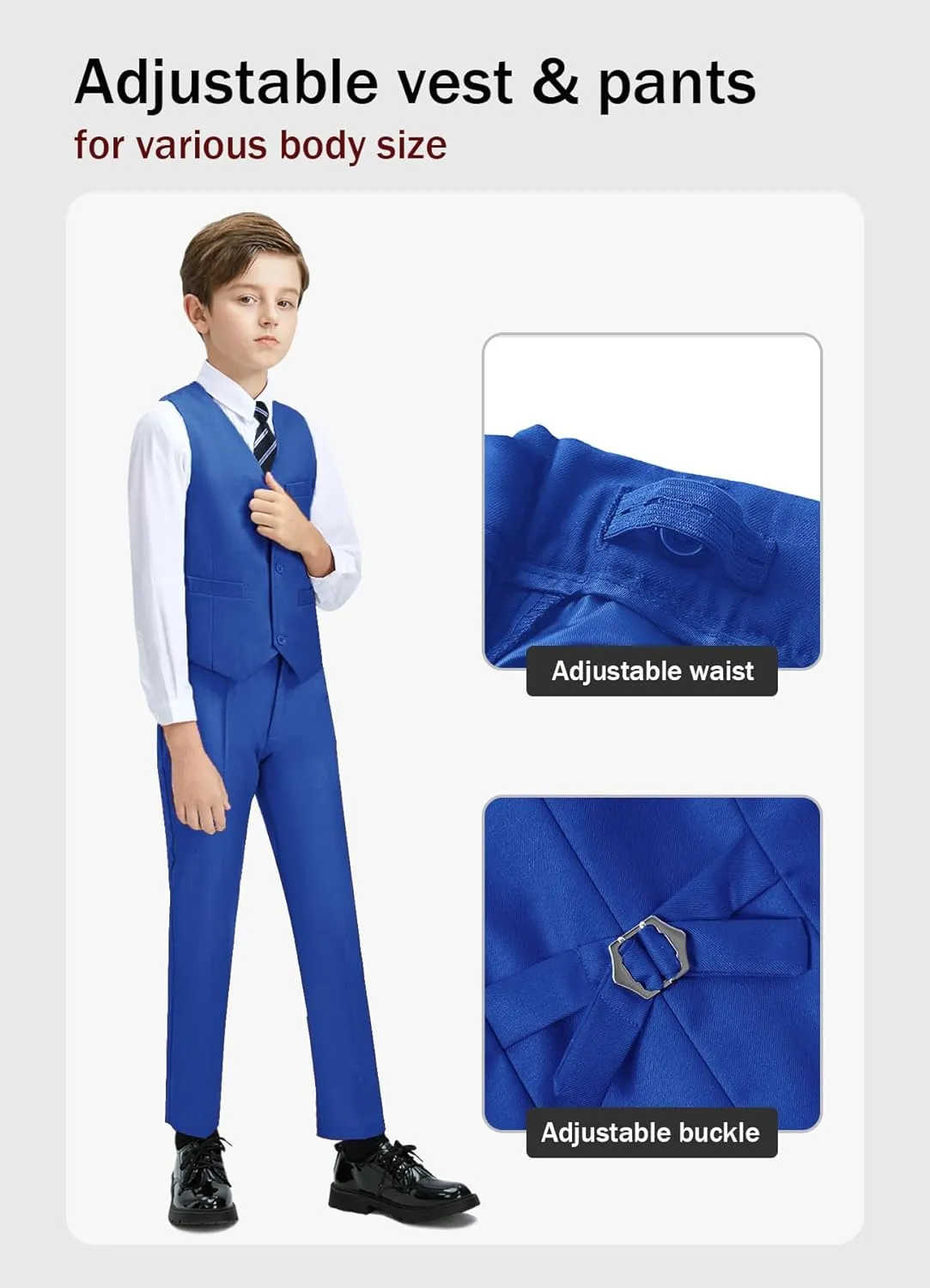 YuanLu Boys Suit Dress Clothes Ring Bearer Outfit Homecoming Dresses Boy Vest and Pants Set for Kids Wedding Tuxedo Suits