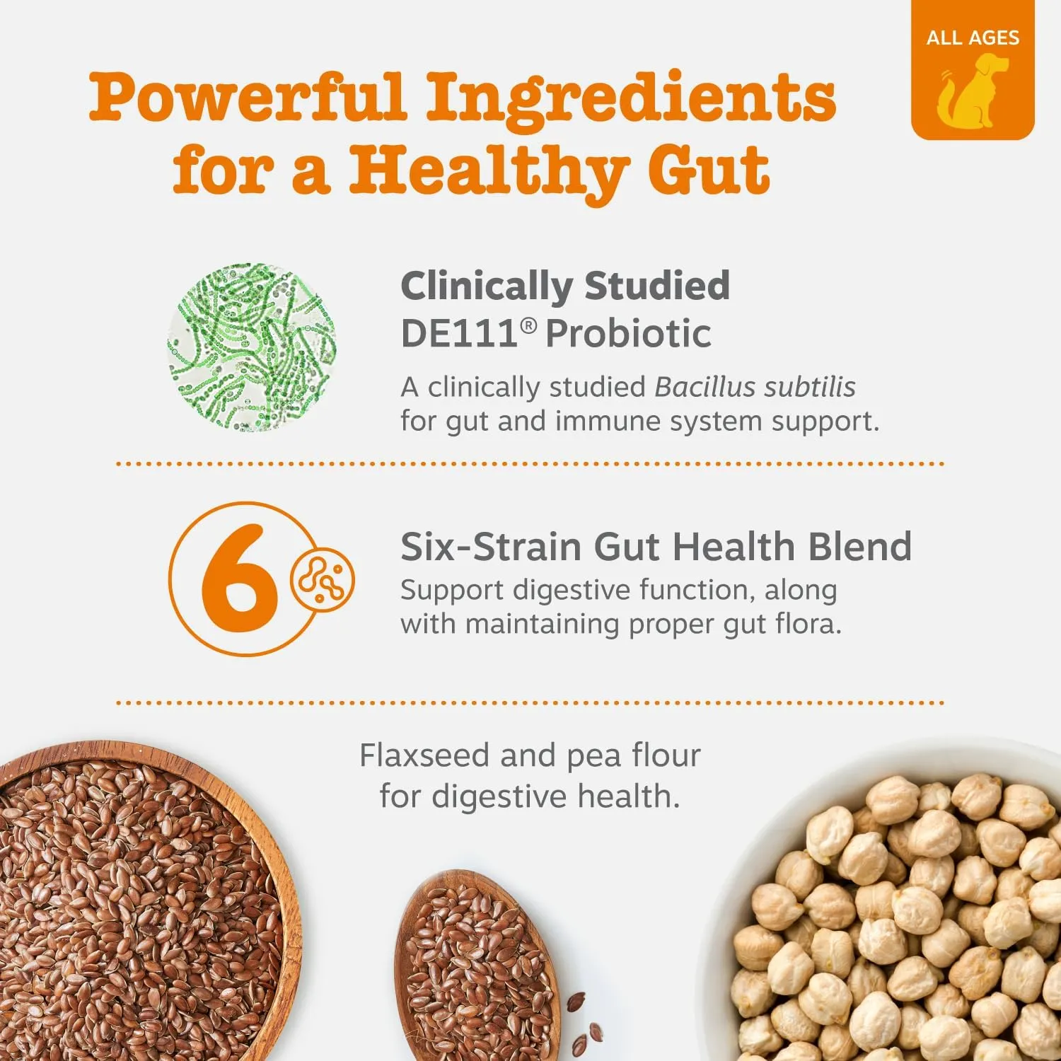 Zesty Paws Probiotics for Dogs, Digestive Enzymes Gut Flora, Digestive Health, Diarrhea & Bowel Support, DE111, Dog Probiotics Soft Chew for Pet Immune System, Pumpkin, 50 Ct