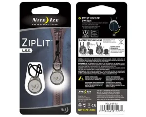 ZipLit™ LED Zipper Pull - 2 Pack - White